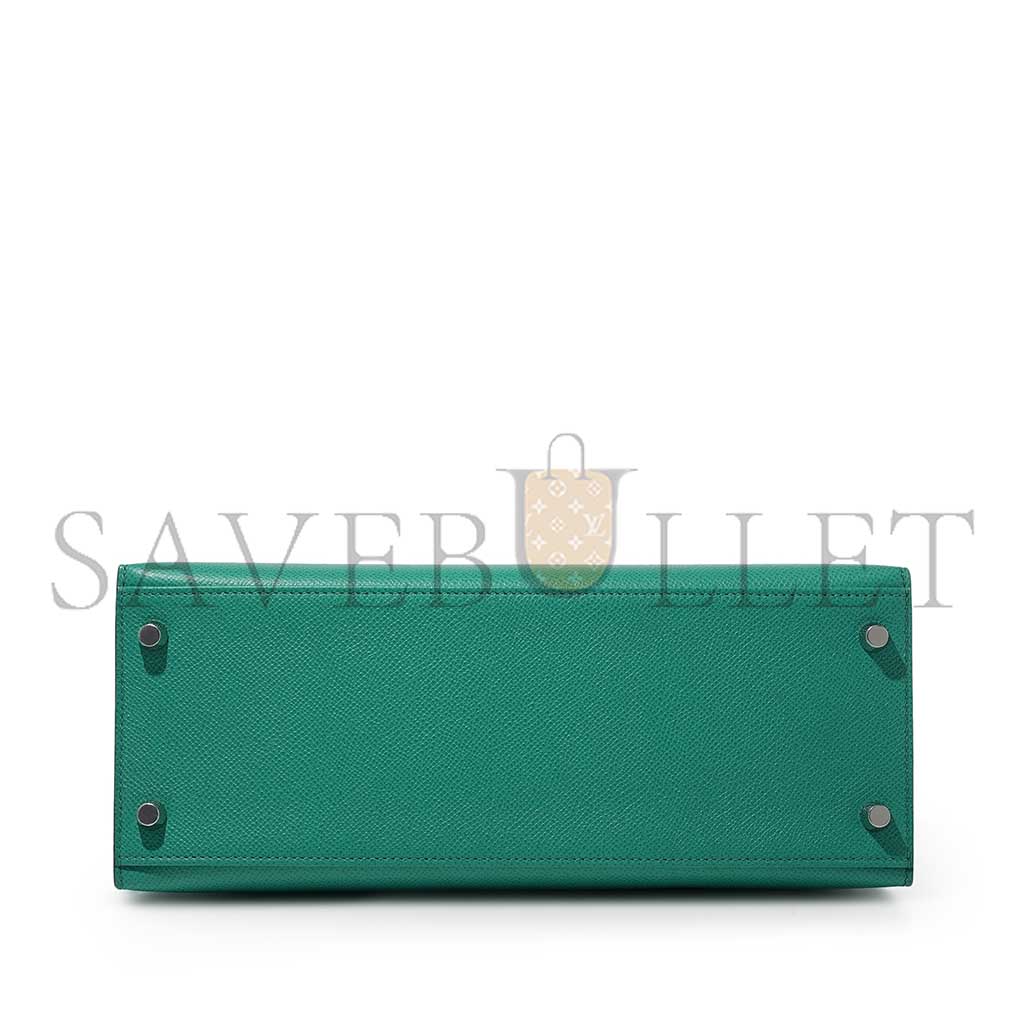 H**mes master vert jade epsom kelly 28 sellier palladium hardware (28*22*10cm)